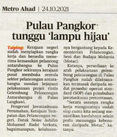 Metro- 24 Okt 2021 -Pulau Pangkor tunggu 'lampu hijau'