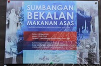 SUMBANGAN BEKALAN MAKANAN ASAS OLEH KP JMM DI LOBI BHG PENGURUSAN ANJURAN WARIS & SURAU AL-FALAH