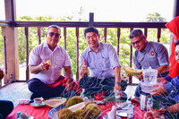 LAWATAN KERJA YB MENTERI  DATUK AARON AGO DAGANG,  KEMENTERIAN PERPADUAN KE MUZIUM KOTA LUKUT