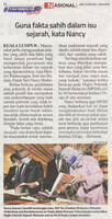 Sinar Harian_19-Aug-2020_ms 14_Guna fakta sahih dalam isu sejarah, kata Nancy