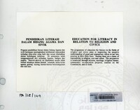 PAMERAN LITERASI VOL : 2 1990 B