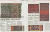 New Sunday Times-23-Mei-2021-Raw power of tribal textile