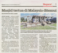 Kosmo_25-sep-2020_ms 11_Masjid tertua di Malaysia ditemui