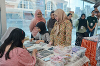 LAWATAN RASMI KEBAWAH DYMM SPB RAJA PERMAISURI AGONG KE PAMERAN DYECO TEXTILE ECO EXPLORATION OF NATURAL DYES