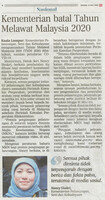 Berita Harian_19-Mac-2020_ms 8_Kementerian batal Tahun Melawat Malaysia 2020