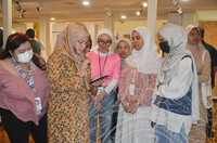 LAWATAN RASMI KEBAWAH DYMM SPB RAJA PERMAISURI AGONG KE PAMERAN DYECO TEXTILE ECO EXPLORATION OF NATURAL DYES