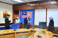 KUNJUNGAN HORMAT KEDUTAAN TAJIKISTAN DI BILIK PETALA INDERA, JMM.