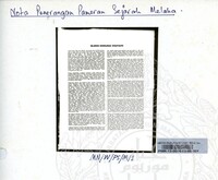 NOTA PENERANGAN PAMERAN SEJARAH MELAKA