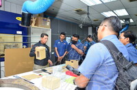 LAWATAN KERJA MUZIUM DI RAJA ABU BAKAR  KE JMM DI MAKMAL KONSERVASI