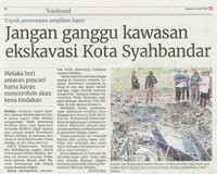 Berita Harian-16-Apr-2021-Jangan ganggu kawasan ekskavasi Kota Syahbandar