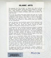 NOTA PENERANGAN PAMERAN PAMERAN ISLAM & LUAR