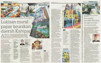 Berita Harian - 28 Mac 2021 - Lukisan mural papar keunikan daerah Kampar