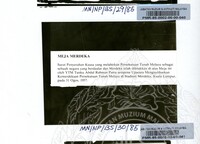 NOTA PENERANGAN BALAI SEJARAH MUZIUM NEGARA