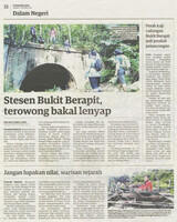 Utusan Malaysia-30 April 2021-Stesen Bukit Berapit, terowong bakal lenyap