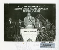 PERASMIAN PAMERAN SEJARAH TANAH MELAYU 1900-1930 MELALUI POSKAD