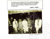 PELANCARAN BUKU BIODATA TAN SRI HAJI MUBIN SHEPPARD DI KELAB ROYAL SELANGOR DIRASMIKAN OLEH TUNKU ABDUL RAHMAN, PERDANA MENTERI MALAYSIA PERTAMA PADA 27.08.1984
