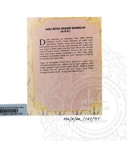 BAHAN PAMERAN RAJA KITA 1997