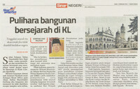Sinar Harian-1 Februari 2021 -Pulihara bangunan bersejarah di Kuala Lumpur