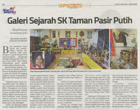 Sinar Harian - 23 Mac 2021 - Galeri Sejarah SK Taman Pasir Putih